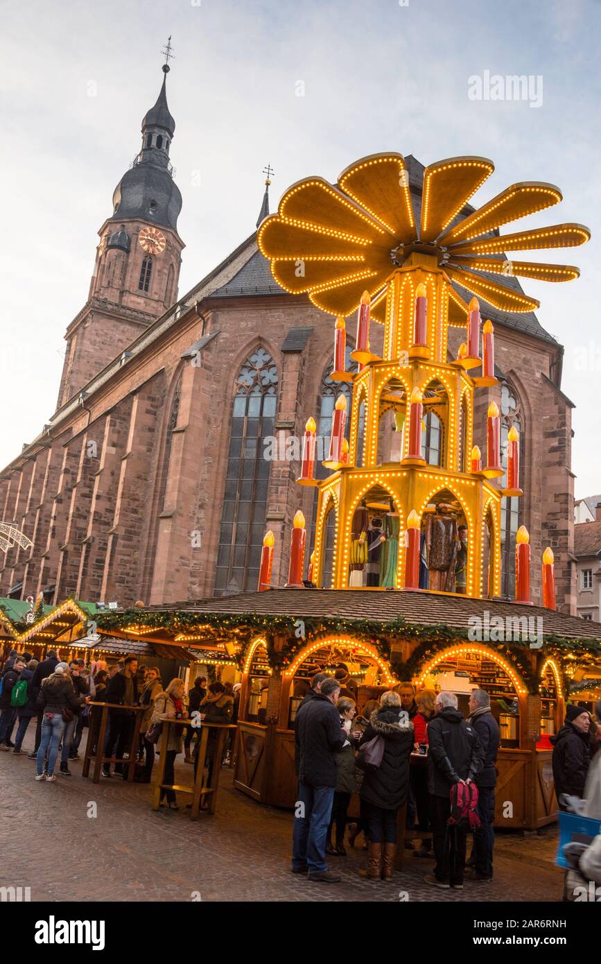 Christmas in Germany showcases the Heidelberg Christmas pyramid Stock Christmas Pyramids From Germany