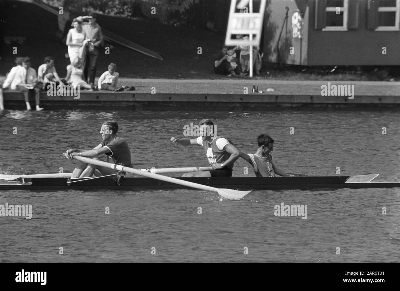 National Rowing competitions at Bosbaan two with mate v De Amstel/Skoll