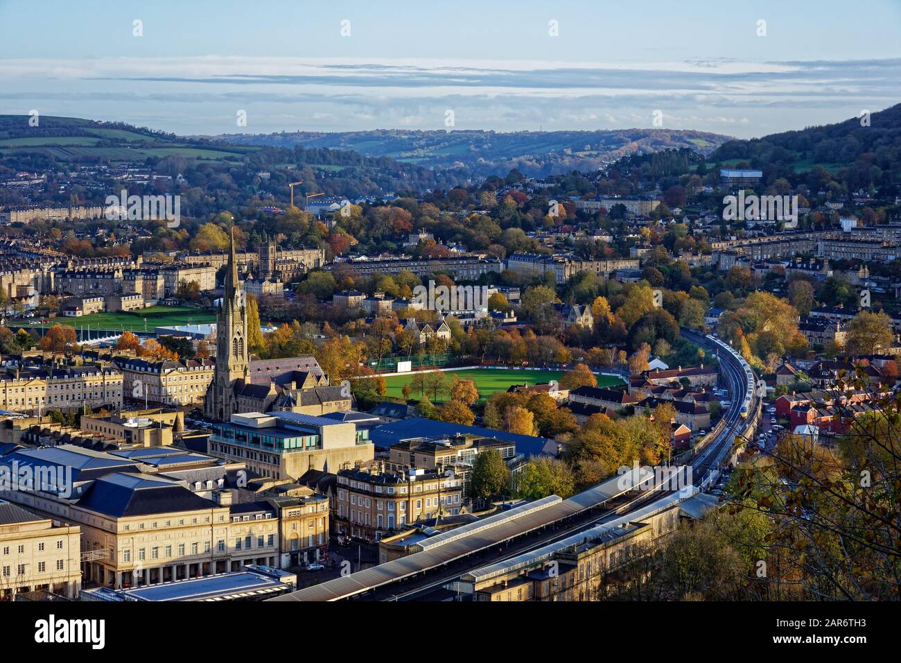 Bath in glorious Autumn colours Stock Photo