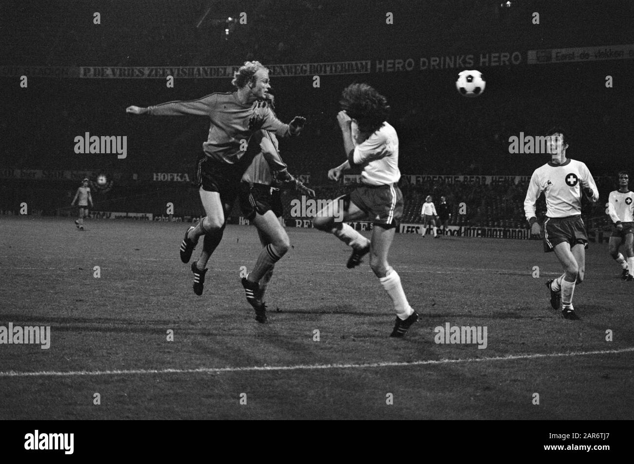 Netherlands vs. Switzerland 1-0, game moments Date: October 9, 1974 Keywords: sport, football Stock Photo