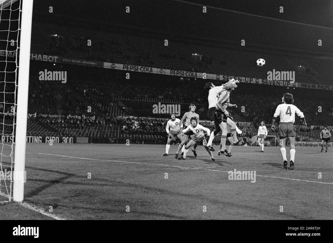 Netherlands vs. Switzerland 1-0, game moments Date: October 9, 1974 Keywords: sport, football Stock Photo