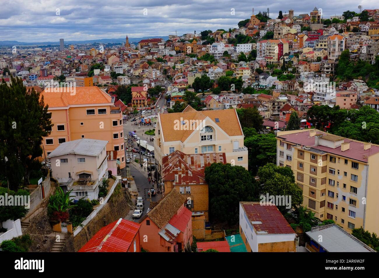 A view of Antananarivo, the capital city of Madagascar. Stock Photo