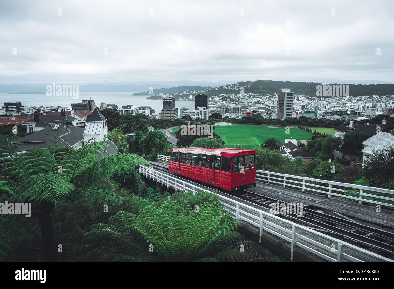 Wellington cable car, New Zealand Stock Photo