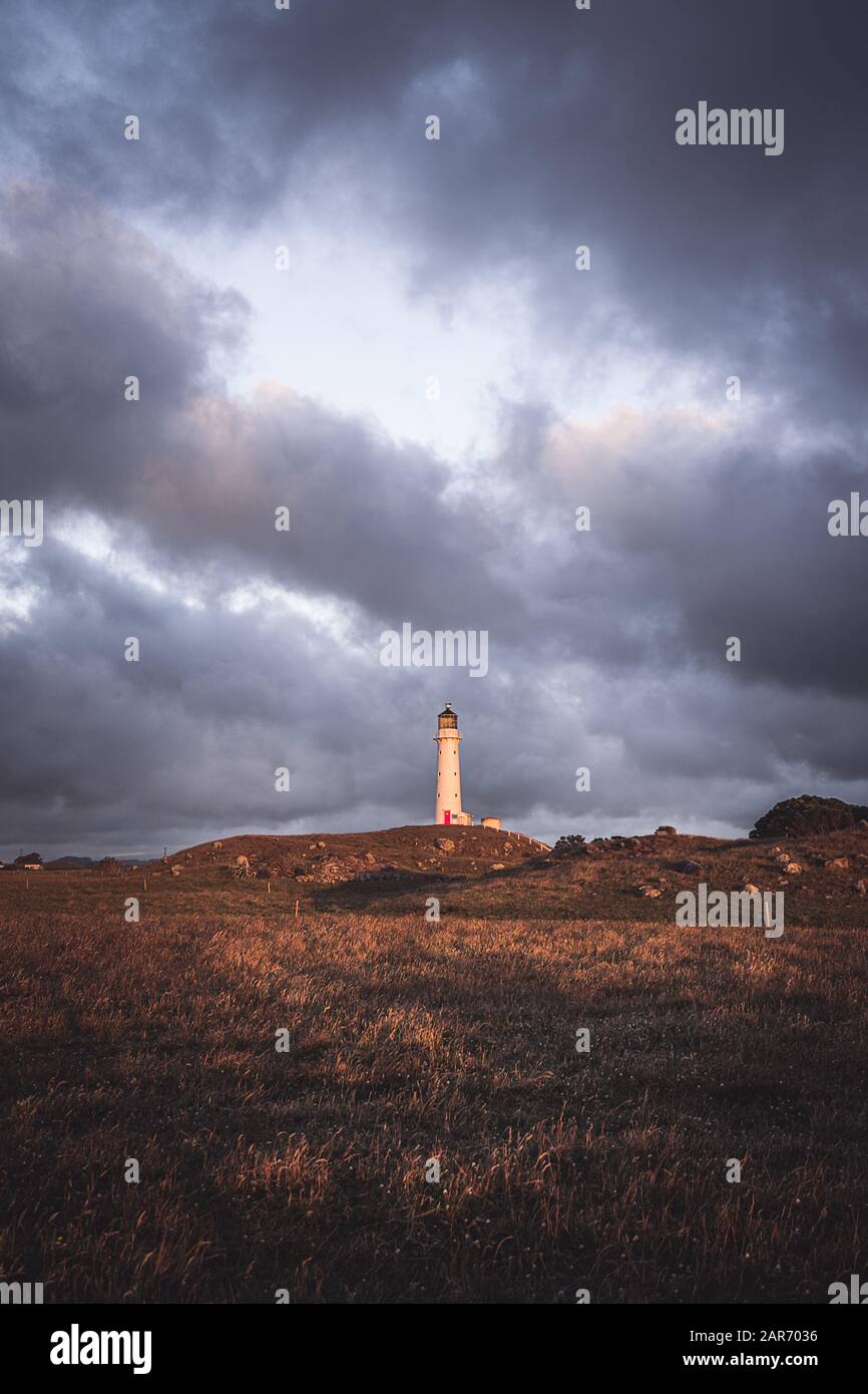 Cape Egmont lighthouse, New Zealand Stock Photo Alamy
