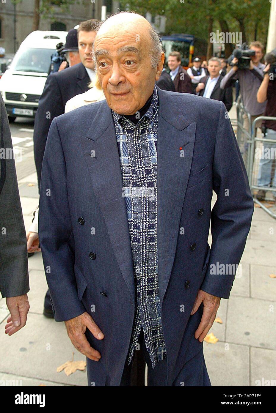 Mohamed Al-Fayed in 2007 appearing at the High Court in London for day
