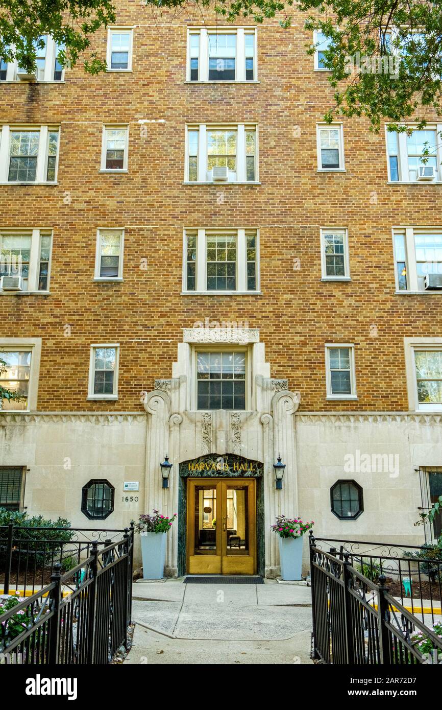 Harvard Hall Apartments, 1650 Harvard Street NW, Washington DC Stock