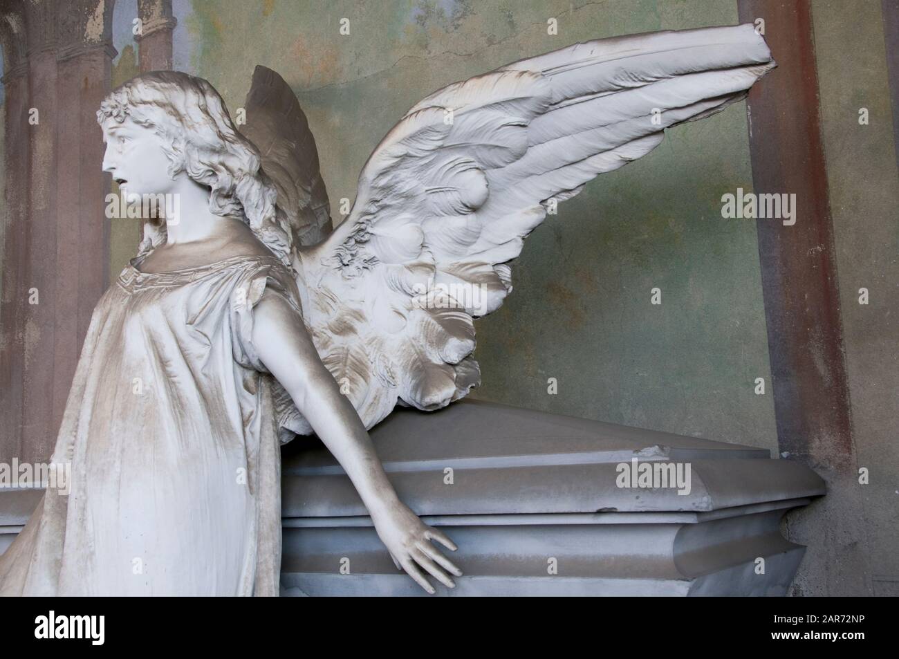 Paticulars of Monumentale Cemetery in Milan Stock Photo
