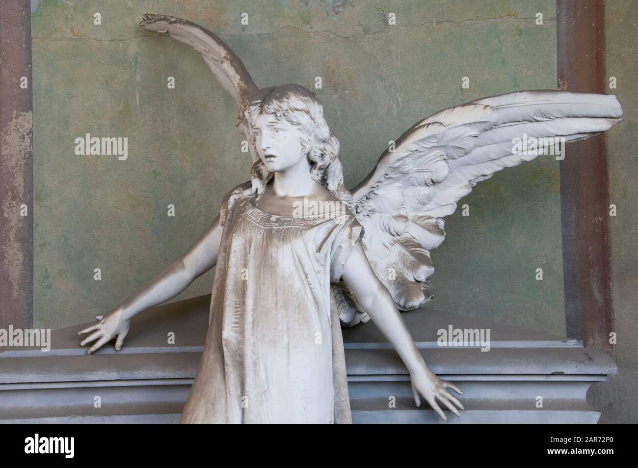 Paticulars of Monumentale Cemetery in Milan Stock Photo