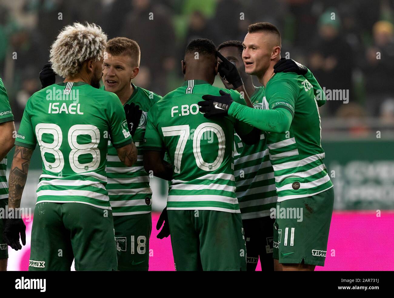 BUDAPEST, HUNGARY - JUNE 20: (r-l) Isael da Silva Barbosa of