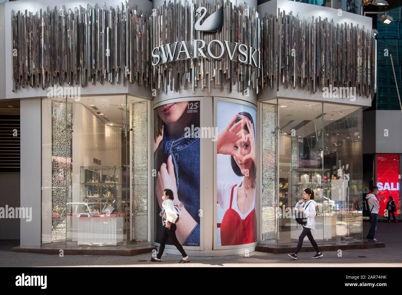 Austrian jewelry producer and luxury brand Swarovski store seen in Hong