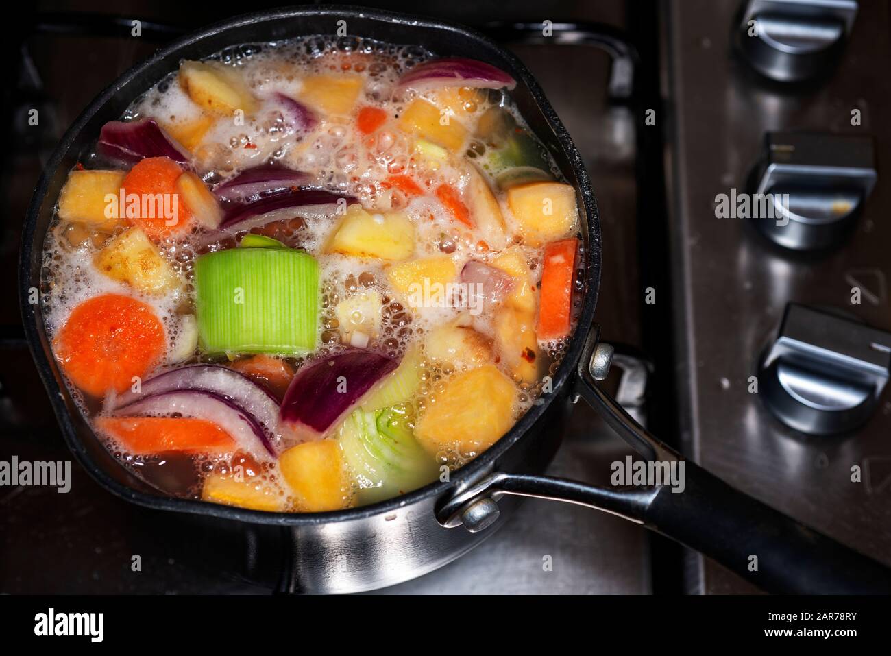 Cooking mixed vegetables Stock Photo Alamy