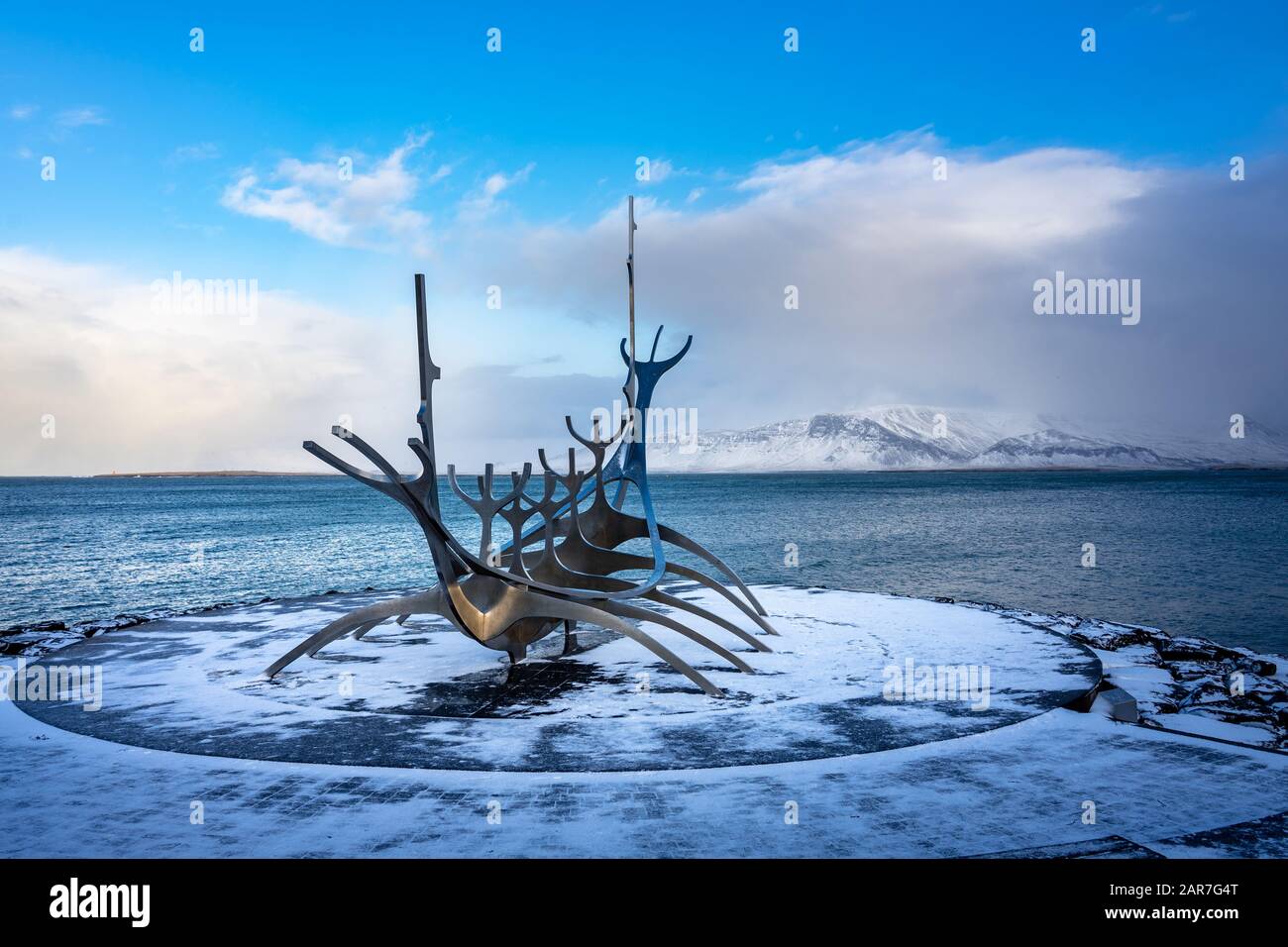 Viking ship metal sculpture reykjavik hires stock photography and