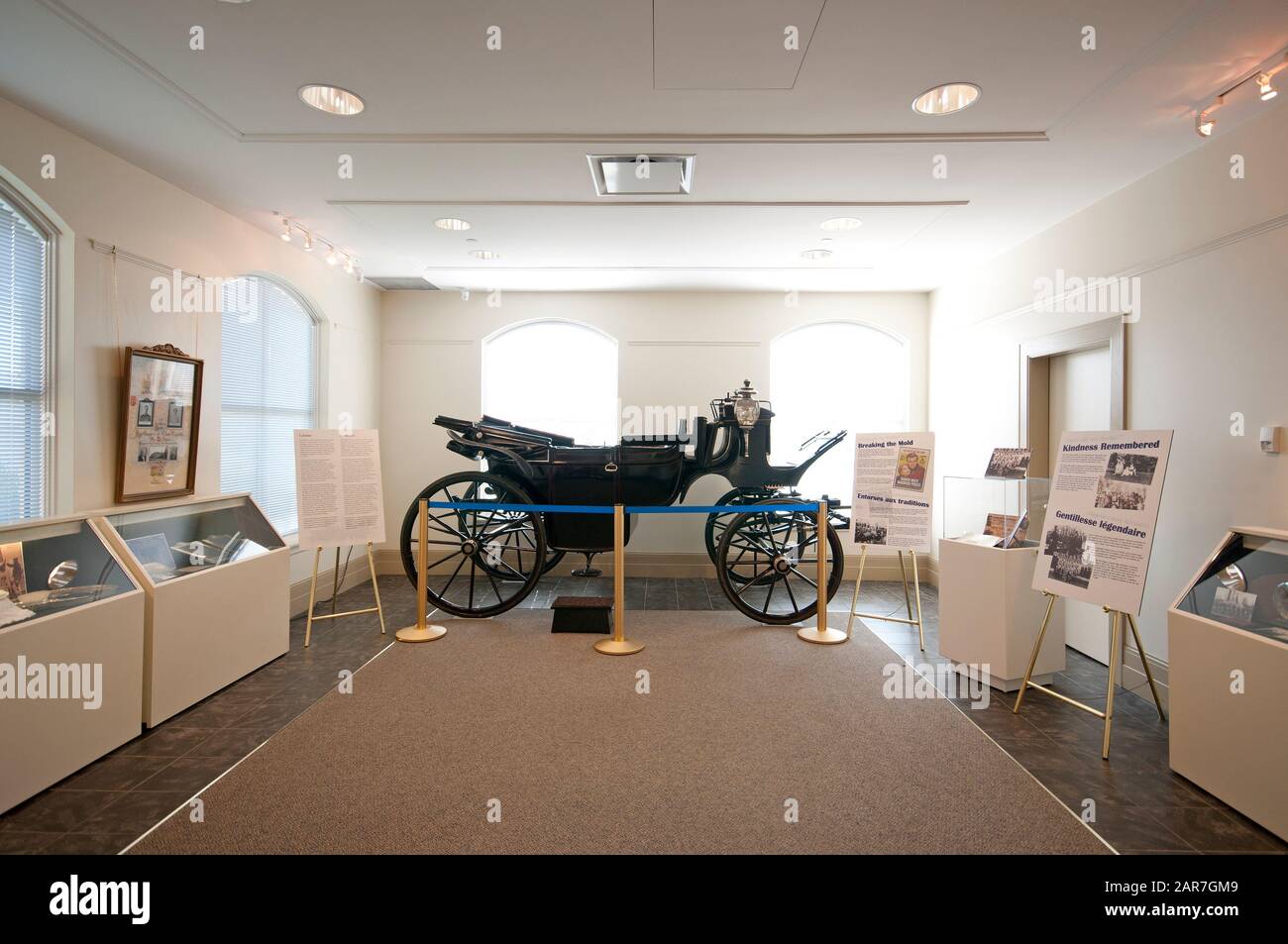 Landau (four-wheeled carriage) on display in Government House, Regina, Saskatchewan, Canada Stock Photo