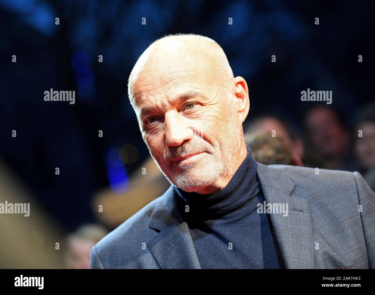 Essen, Germany. 26th Jan, 2020. Heiner Lauterbach, actor, comes to the German premiere of the film "Grandchildren for Beginners". The film will be released in cinemas on 6 February 2020. Credit: Caroline Seidel/dpa/Alamy Live News Stock Photo