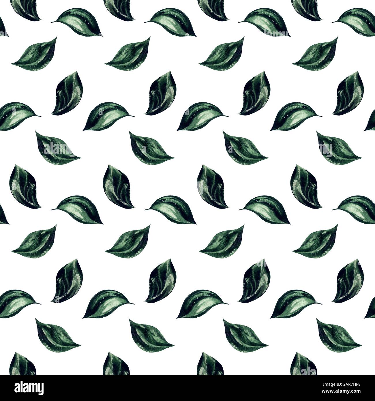 Green Leaf Seamless Pattern Background Watercolor Hand Drawn Design Plum Blossom Leaves Seamless Pattern Abstract Botanical Illustration For Floral Decoration Wallpaper Asian Vintage Art Style Stock Photo Alamy