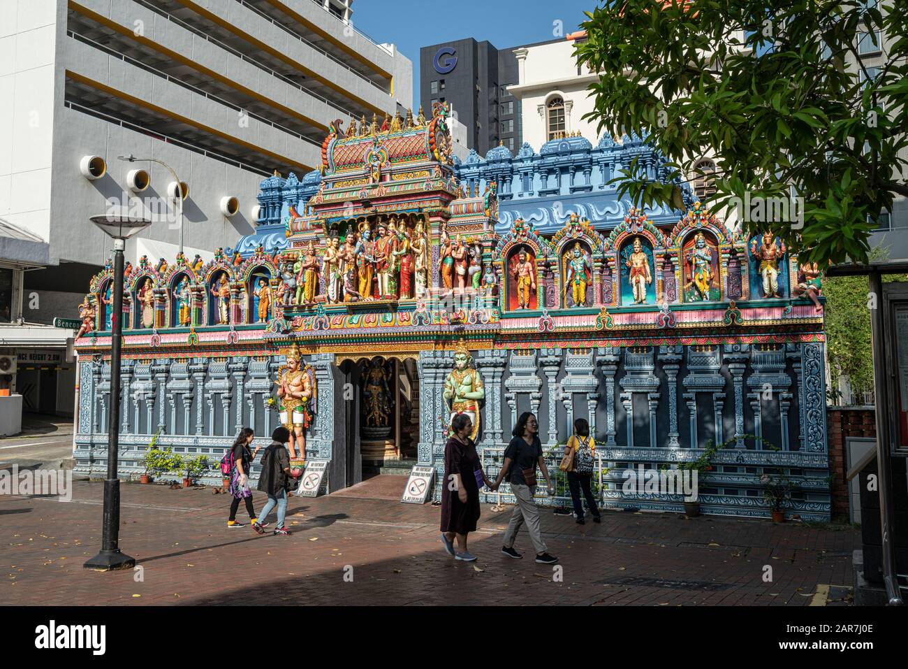 Singapore.  January 2020. The external view of the Sri Krishanan temple. Stock Photo