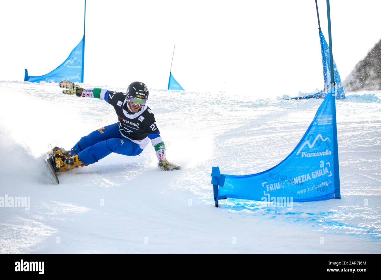 march aaron ita during FIS Snowboard World Cup - Parallel Slalom PSL, Piancavallo - Aviano (PN), Italy, 25 Jan 2020, Winter Sports Snowboard Stock Photo