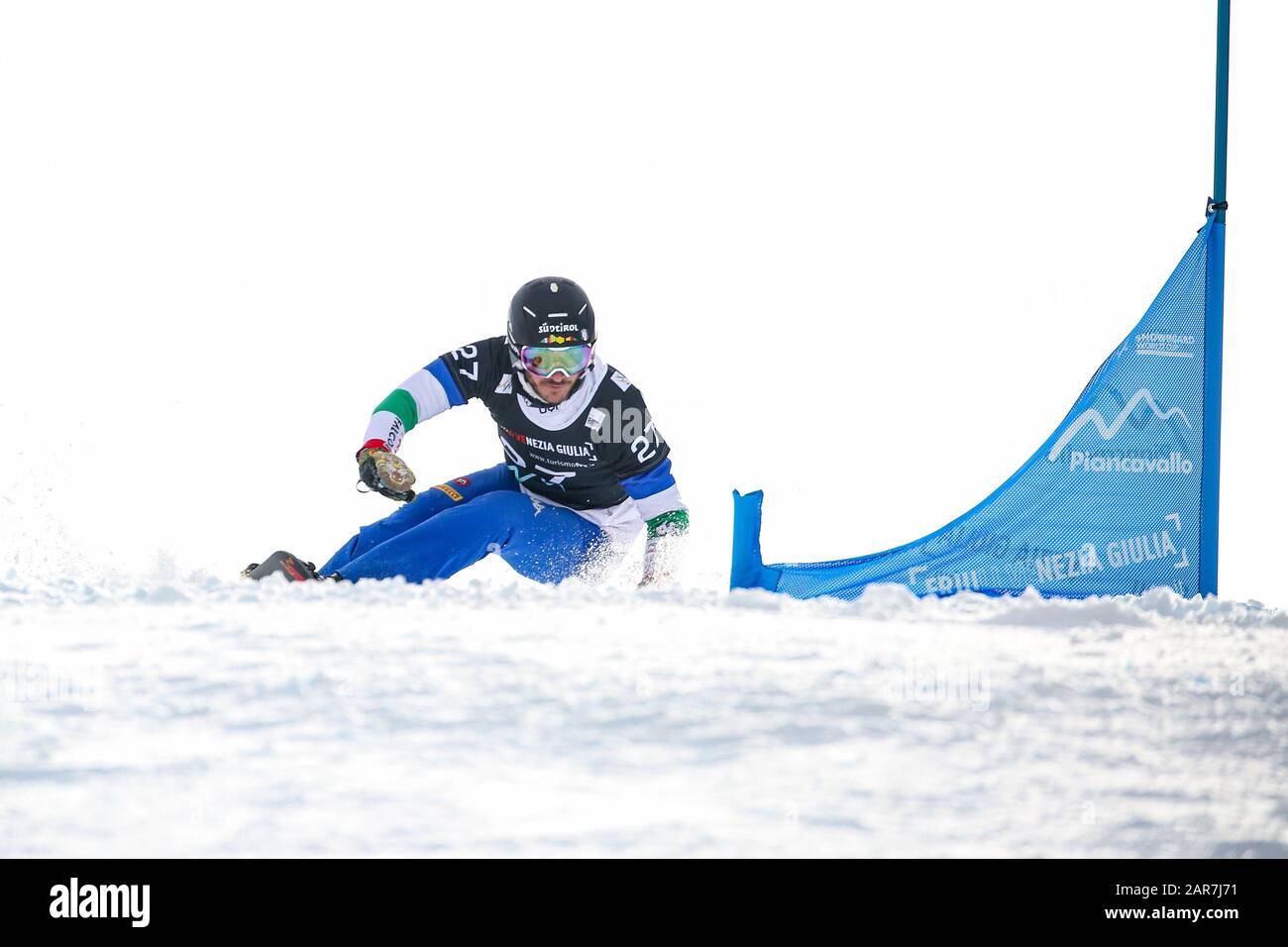 march aaron ita during FIS Snowboard World Cup - Parallel Slalom PSL, Piancavallo - Aviano (PN), Italy, 25 Jan 2020, Winter Sports Snowboard Stock Photo