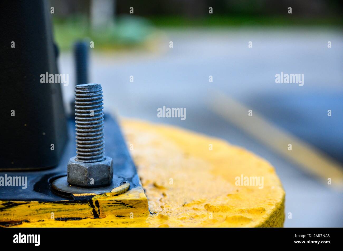 Anchor bolts for structural steel connection to concrete footing Stock