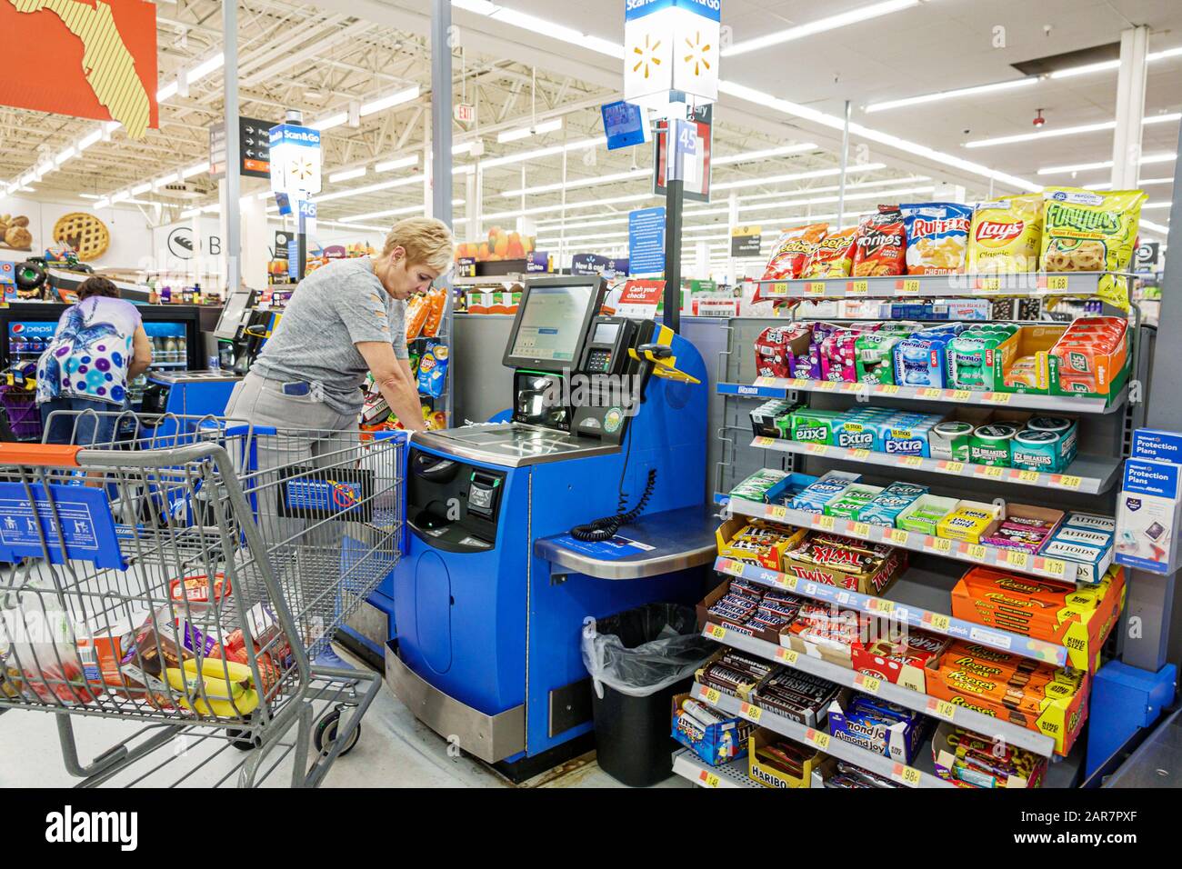 North Miami Beach Florida,Walmart Big-Box,retail products,display case  sale,merchandise,packaging,brands,clothing,apparel,accessories,visitors  travel Stock Photo - Alamy