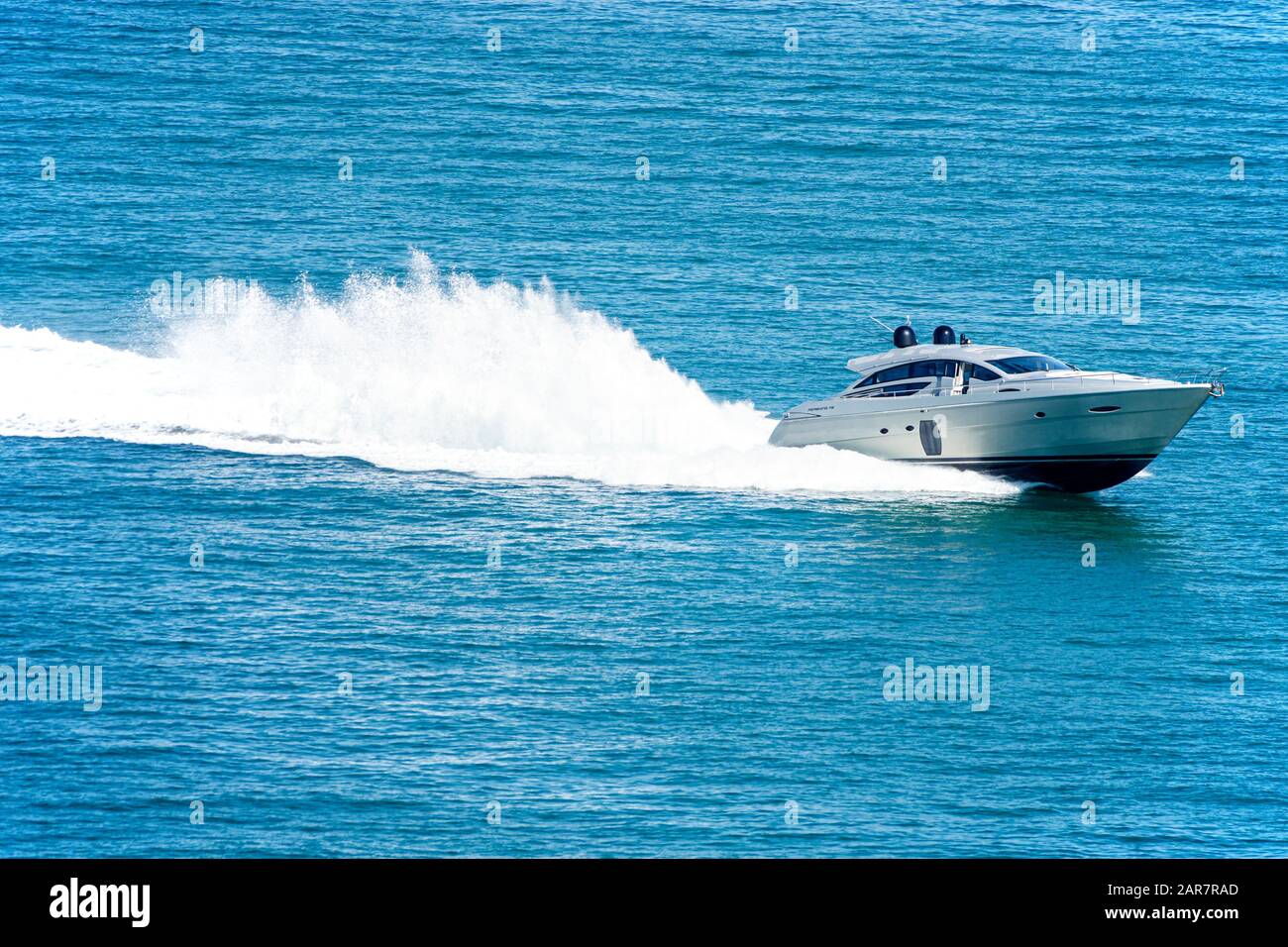 Miami Beach Florida,Pershing 72 luxury motor yacht,wake rooster