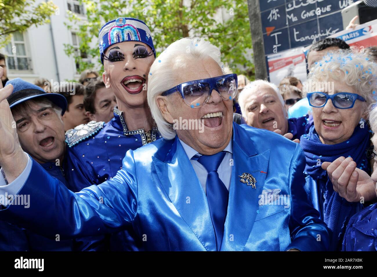 Paris, France. 26th Jan, 2020. The famous cabaret director Michou whose real name Michel Georges Alfred Catty died at 88 years old. Stock Photo