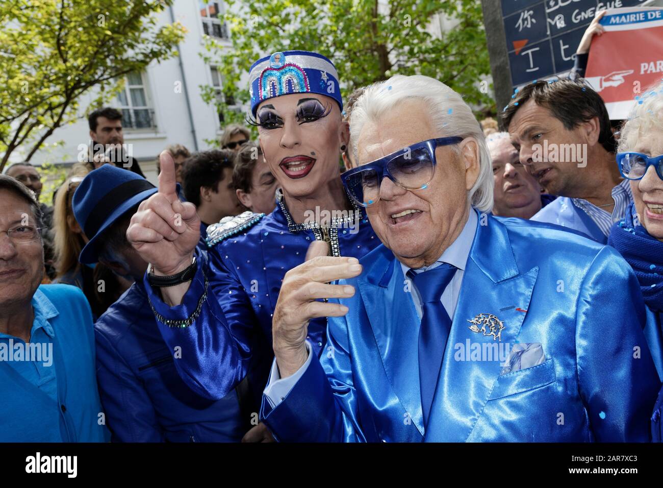 Paris, France. 26th Jan, 2020. The famous cabaret director Michou whose real name Michel Georges Alfred Catty died at 88 years old. Stock Photo