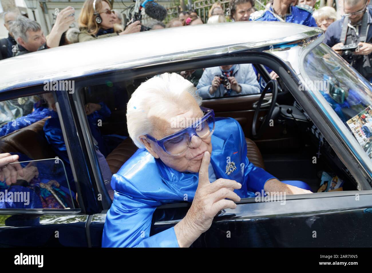 Paris, France. 26th Jan, 2020. The famous cabaret director Michou whose real name Michel Georges Alfred Catty died at 88 years old. Stock Photo