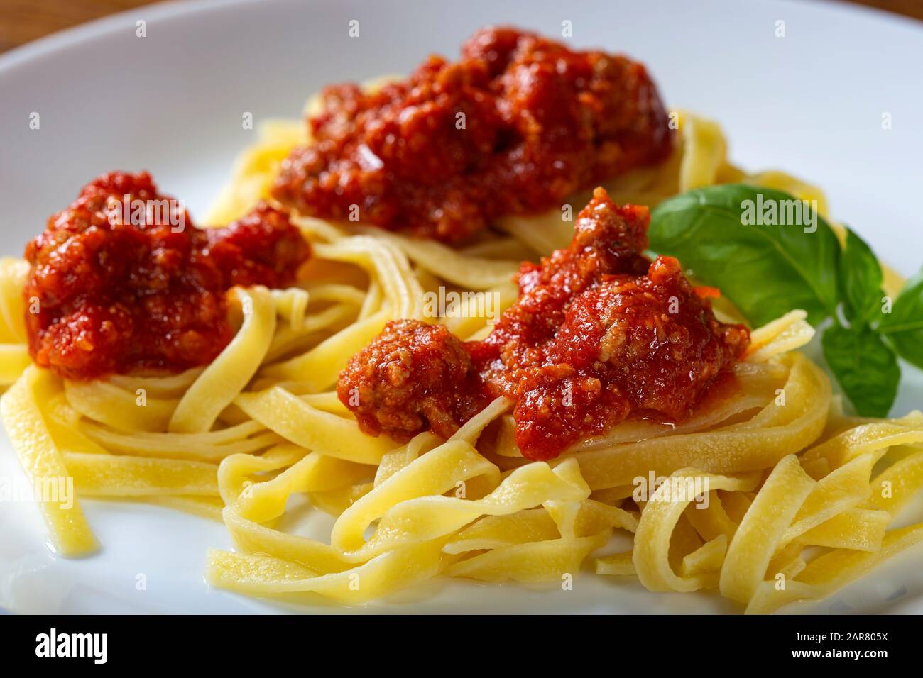 Pasta bolognese - Italian traditional food Stock Photo