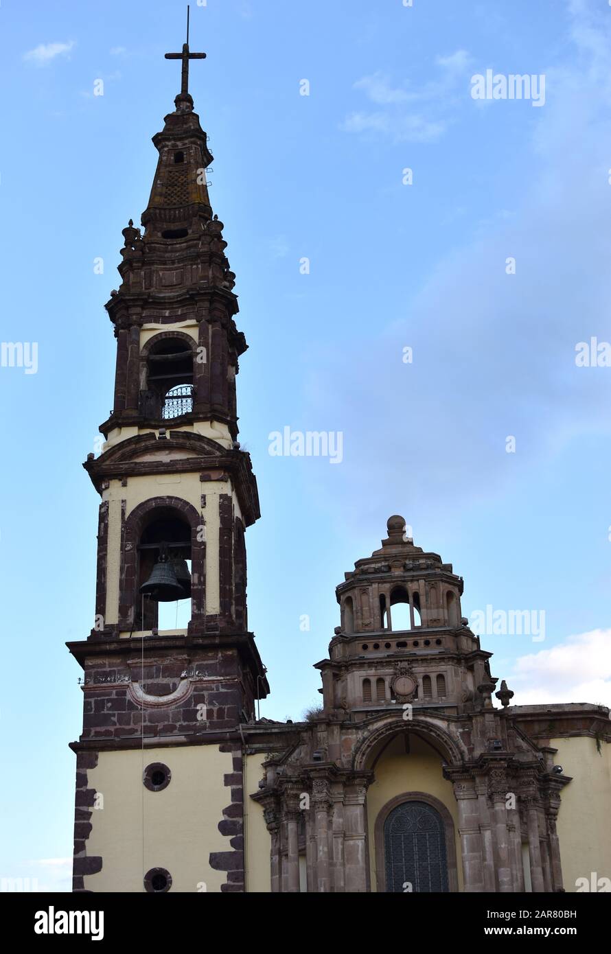 Church of San Francisco de Asis in Zamora de Hidalgo, Michoacán, Mexico. Stock Photo