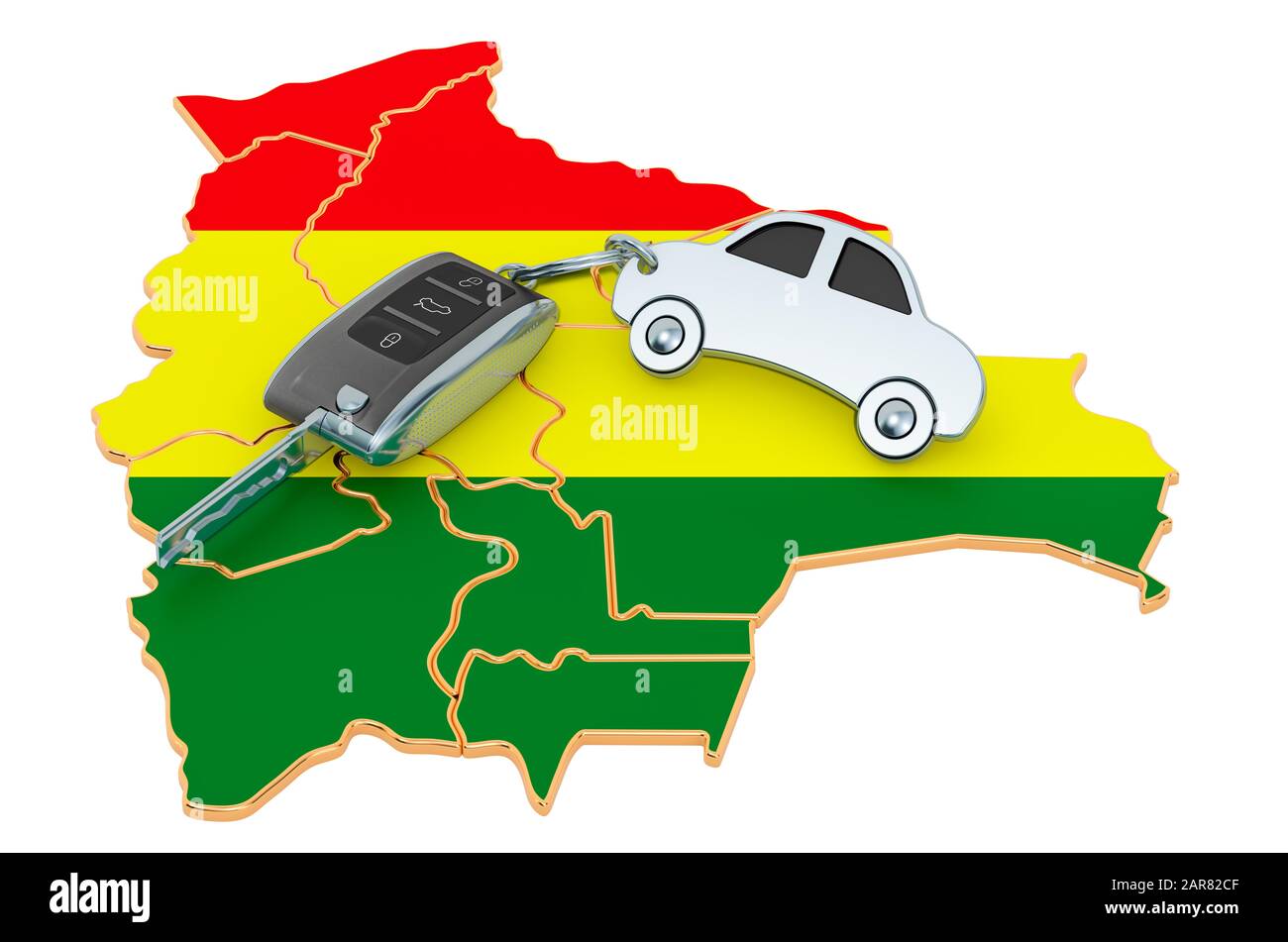 Sale or rent car in Bolivia concept, 3D rendering isolated on white background Stock Photo Alamy