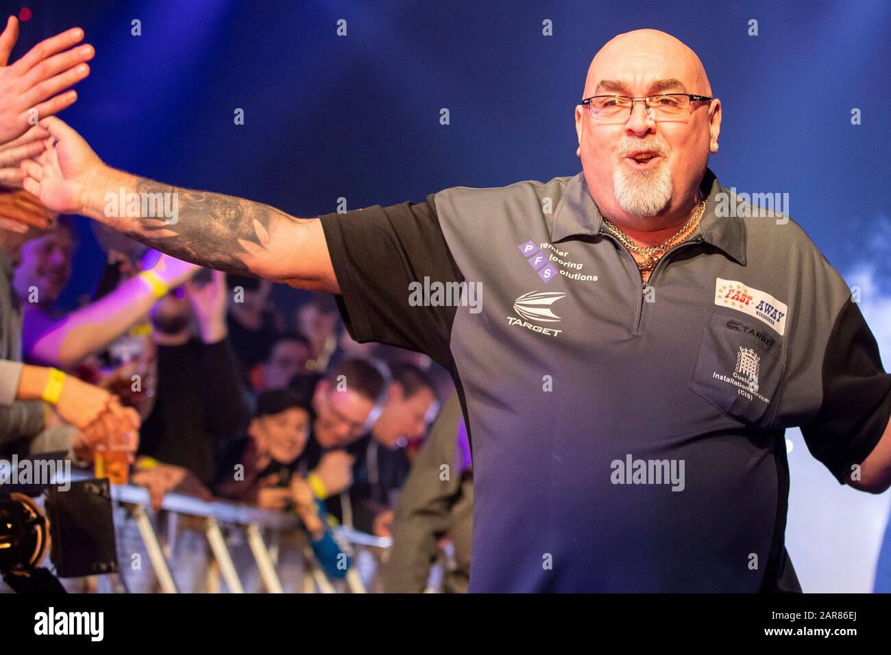 Enschede, Nederland. 26th 2020. ENSCHEDE, Kings of Darts Enschede, Expo Twente, 26-01-2020. Darts player Tony o Shea During the Kings of Darts tournament. Credit: Pro Shots/Alamy Live News Stock Photo - Alamy