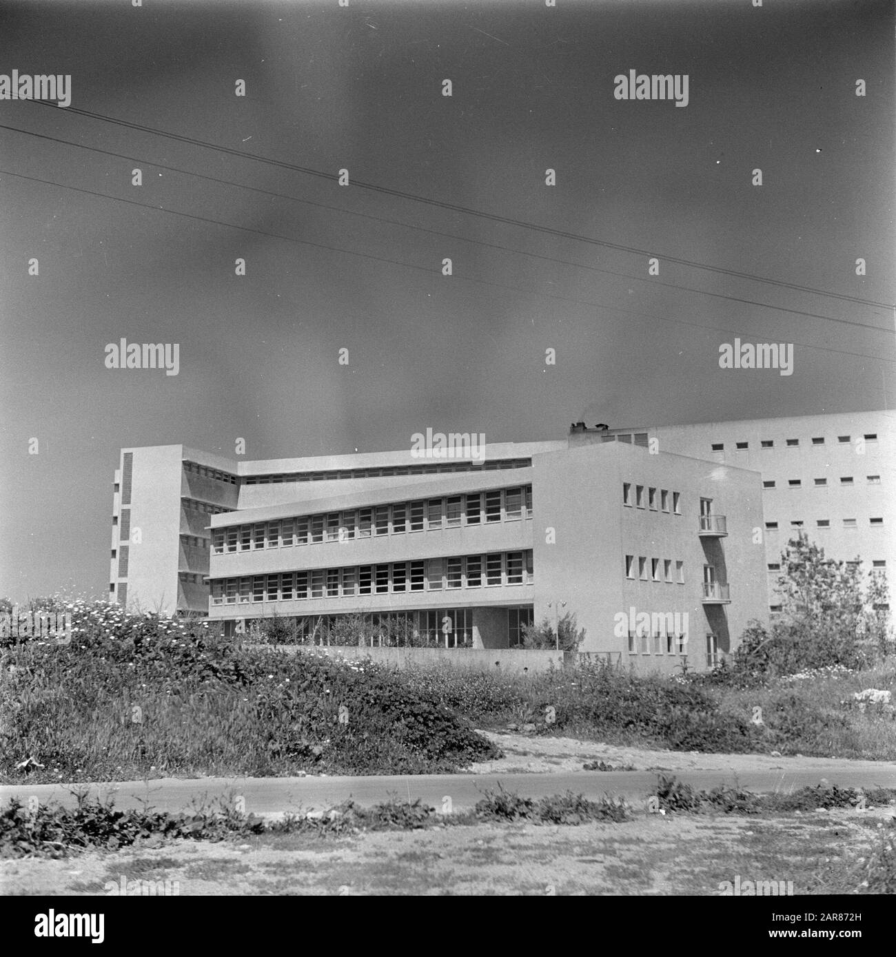 Israel 1948-1949: Haifa  Government Hospital Date: 1948 Location: Haifa, Israel Keywords: architecture, healthcare, hospitals Stock Photo