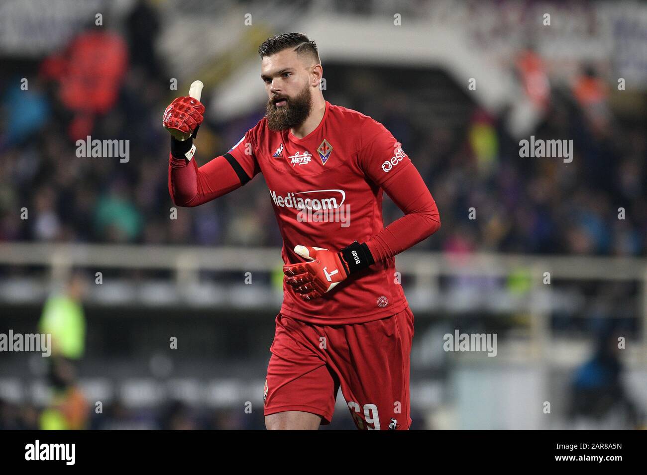 Bartlomiej Dragowski I Fiorentina Happiness Penalty Parato A Criscito During Acf Fiorentina Vs Genoa Cfc Firenze Italy 25 Jan 2020 Soccer Italian Stock Photo Alamy