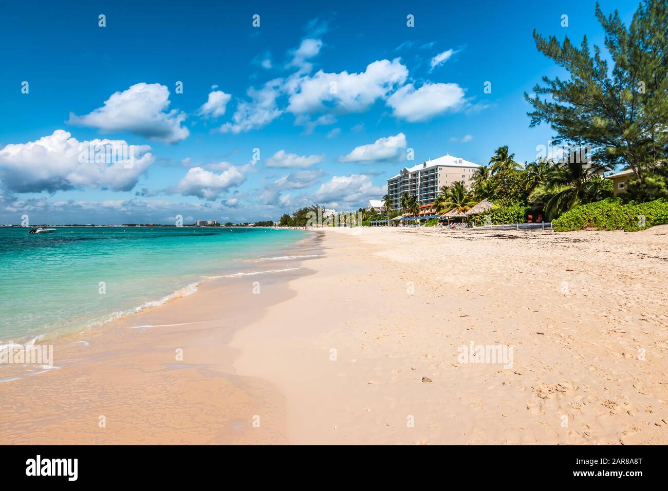 Seven Mile Beach, Grand Cayman, Cayman Islands. Stock Photo