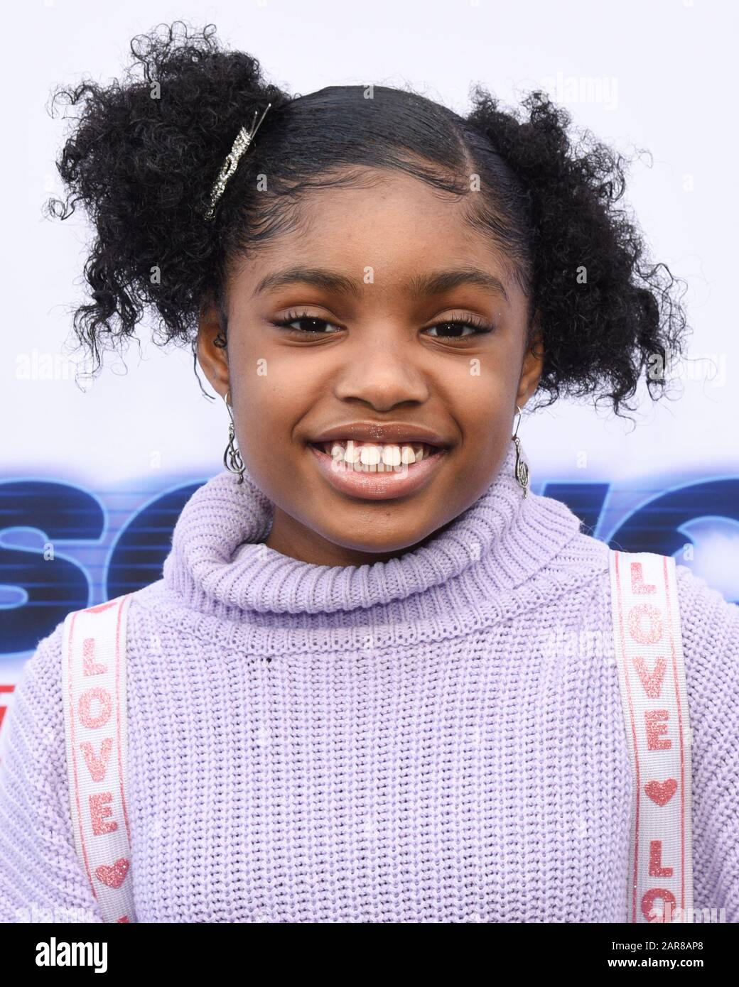 January 25, 2020, Hollywood, CA, USA: Brianni Walker attends ''Sonic The Hedgehog'' Family Day Event at the Paramount Theatre. (Credit Image: © Billy Bennight/ZUMA Wire) Stock Photo