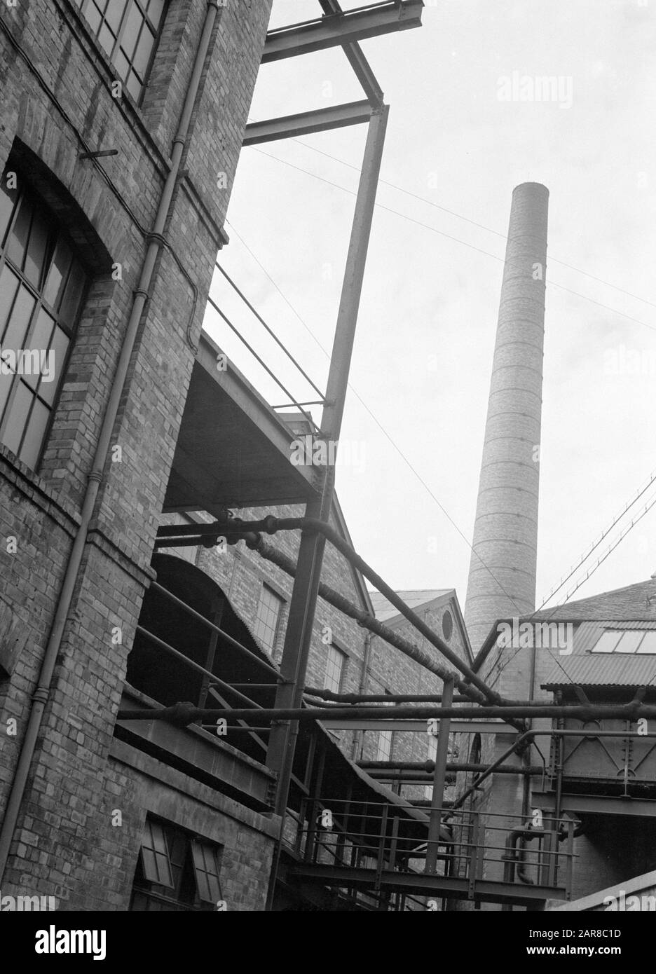 Scotland Paper industry in Midlothian Chimney pipe of a paper mill