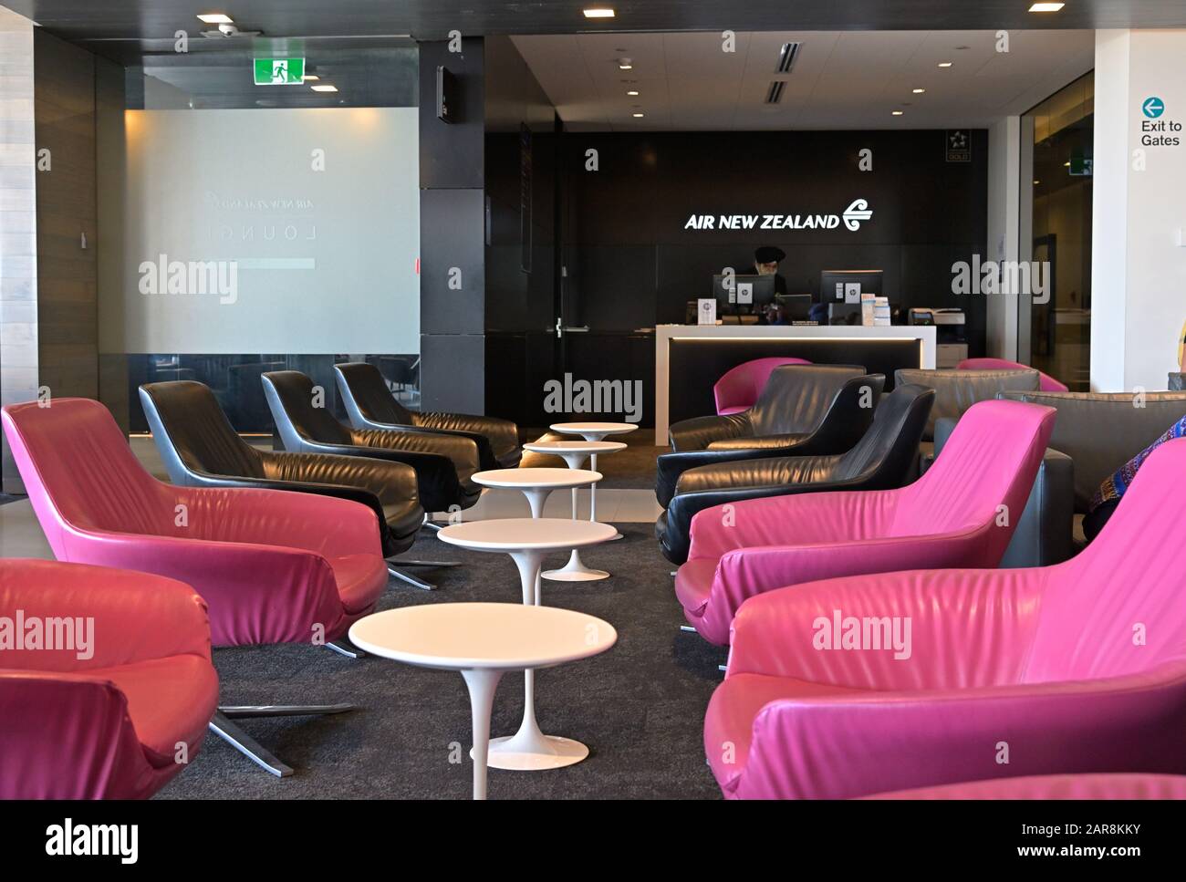 The Star Alliance Gold lounge in the international terminal, Auckland airport NZ Stock Photo
