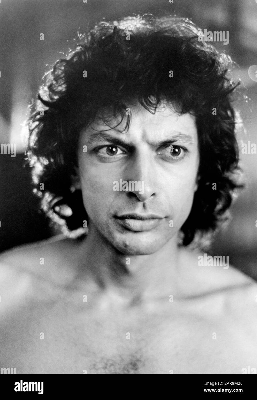 Jeff Goldblum, Head and Shoulders Publicity Portrait from the Film, 'The Fly', Photo by Attila Dory, 20th Century-Fox, 1986 Stock Photo