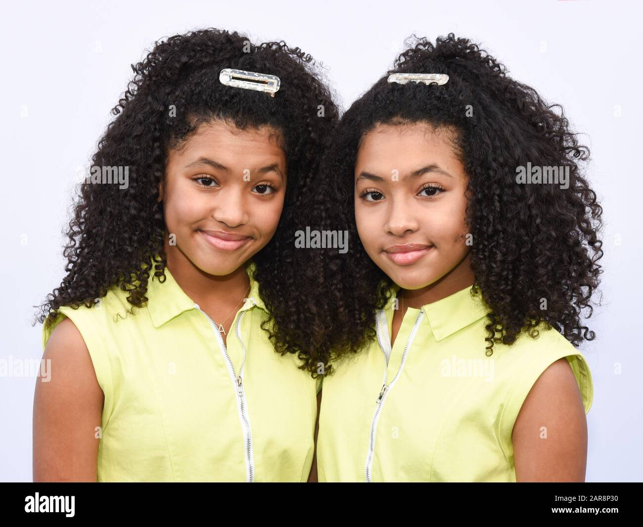 January 25, 2020, Hollywood, CA, USA: Anais Lee and Mirabelle Lee attends  ''Sonic The Hedgehog'' Family Day Event at the Paramount Theatre. (Credit  Image: © Billy Bennight/ZUMA Wire Stock Photo - Alamy