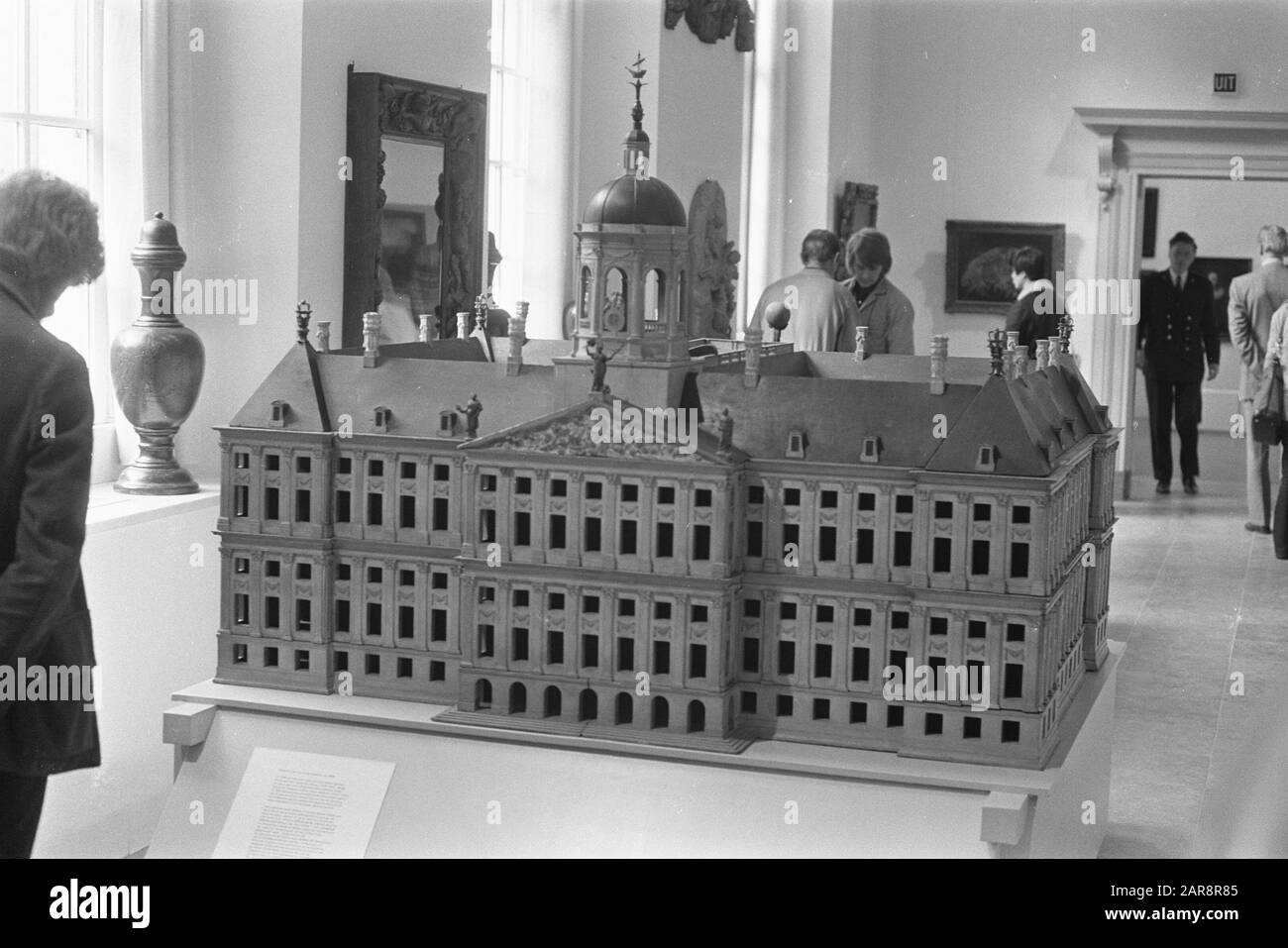 Exhibition Amsterdam die Grote Stad, model of town hall in 1648 Date: 29 March 1973 Keywords: scale models, city halls, exhibitions Stock Photo