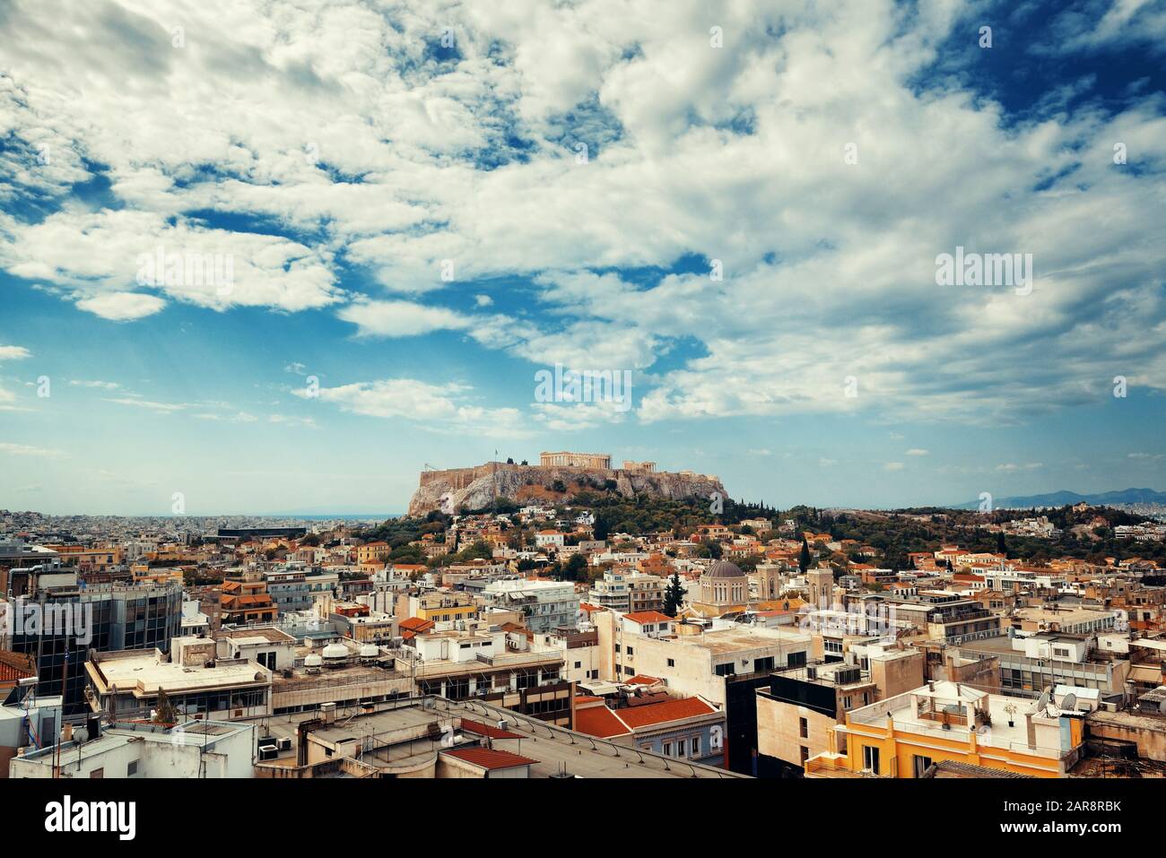 Athens skyline rooftop view, Greece Stock Photo Alamy