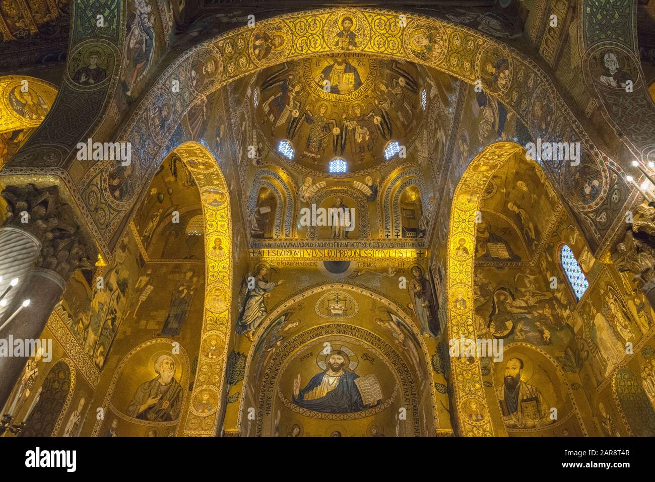 Capella Palatina, Palermo, Sicily, Italy, Europe, Stock Photo