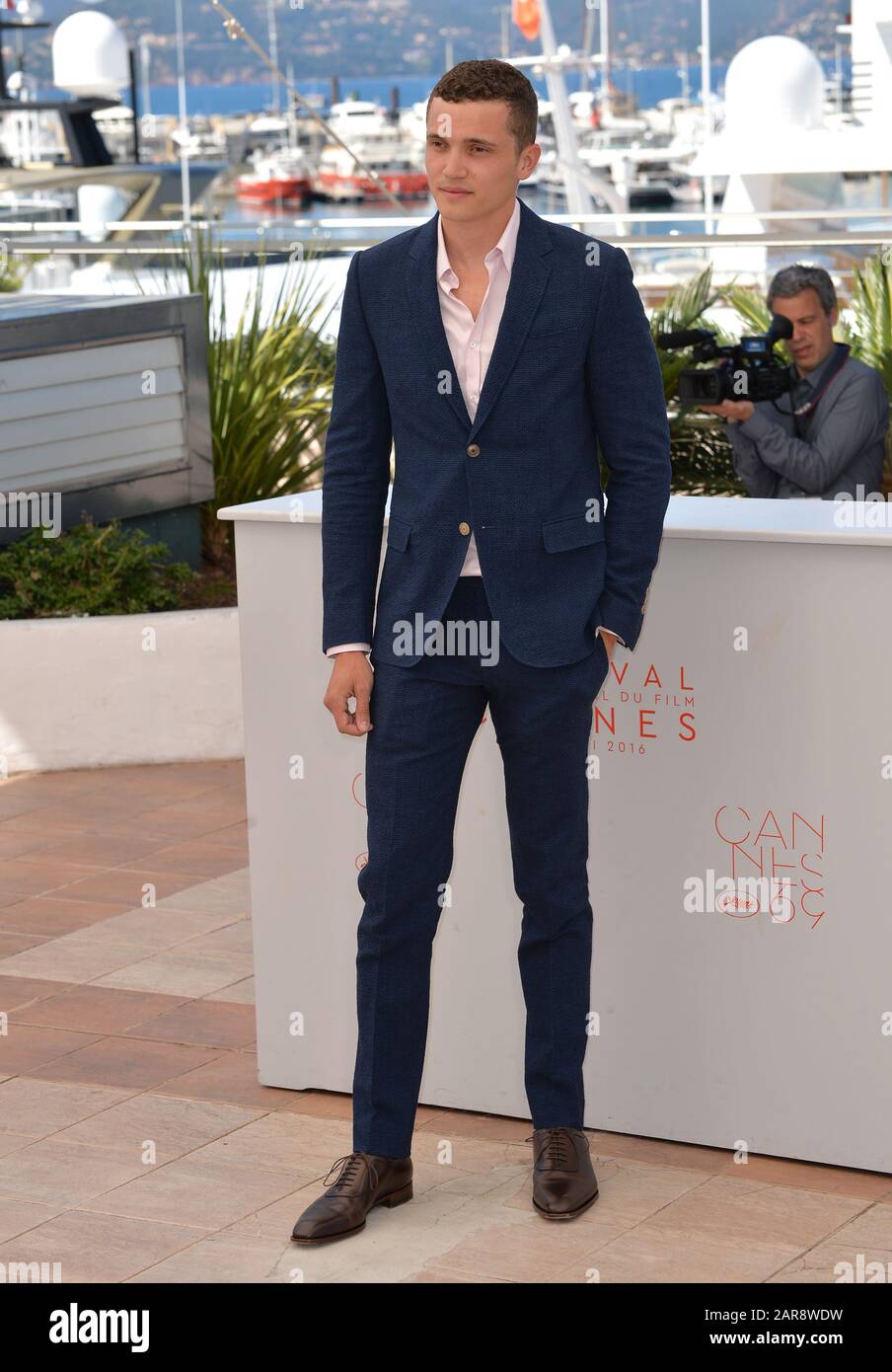 CANNES, FRANCE - MAY 20, 2016: Actor Karl Glusman at the photocall for 'The Neon Demon' at the 69th Festival de Cannes. Stock Photo