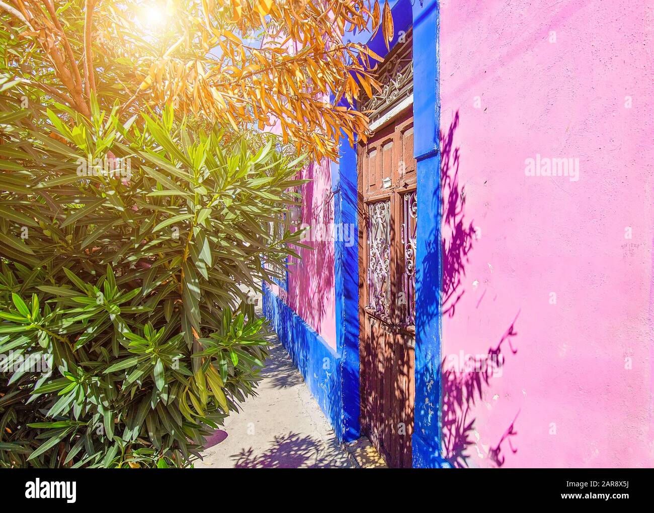 Scenic colorful colonial Merida streets in Mexico, Yucatan Stock Photo ...