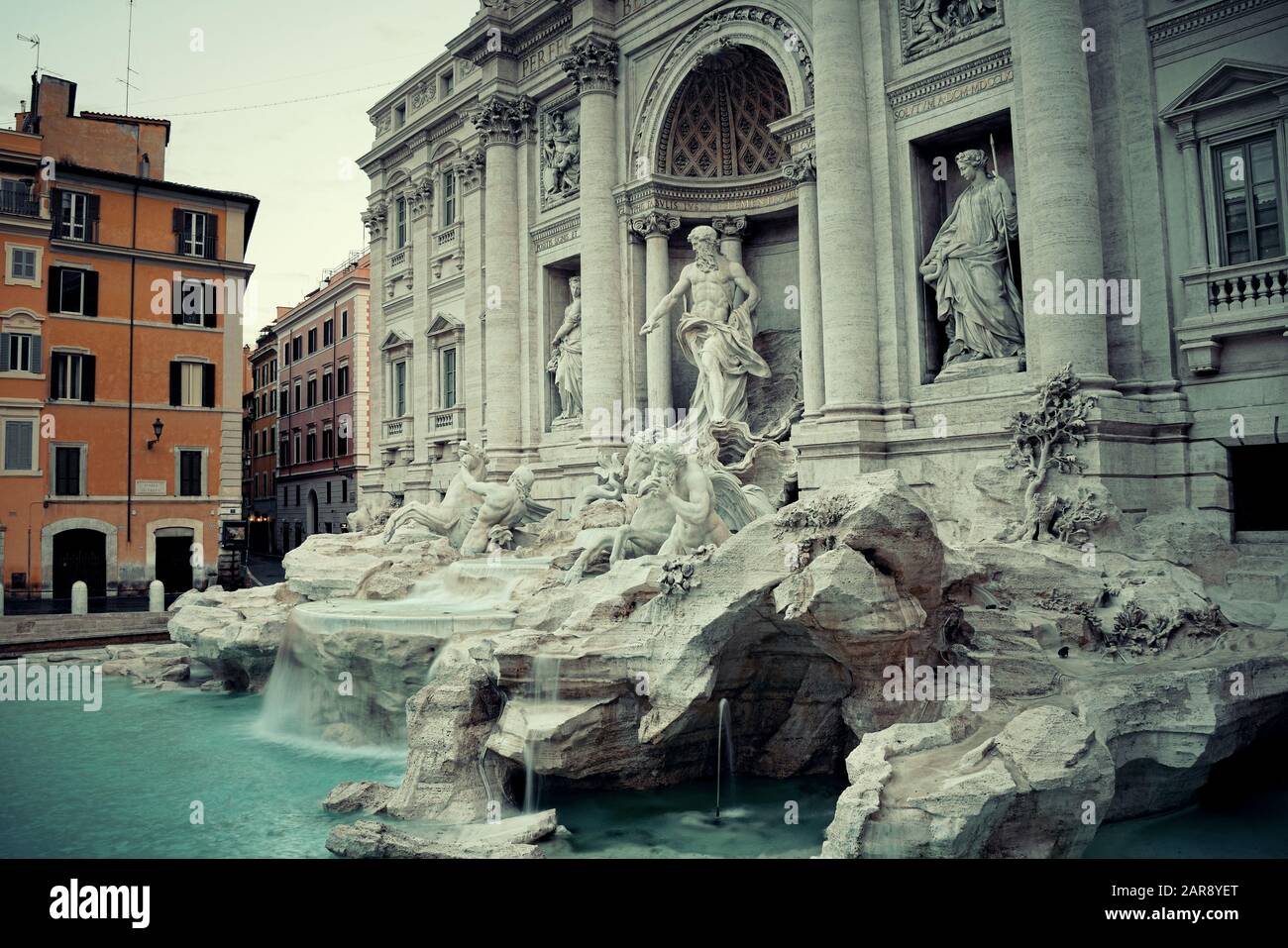 Trevi Fountain with Baroque style as the famous tourism attraction in