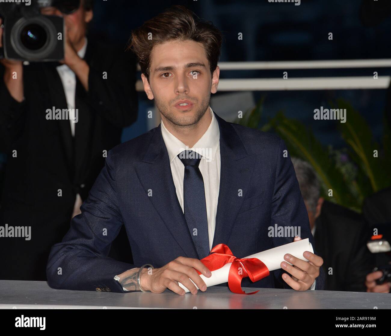CANNES, FRANCE - MAY 22, 2016: Director Xavier Dolan, winner of The Grand Prix for 'It's Only the End of the World' at the winners' photocall at the 69th Festival de Cannes. Stock Photo