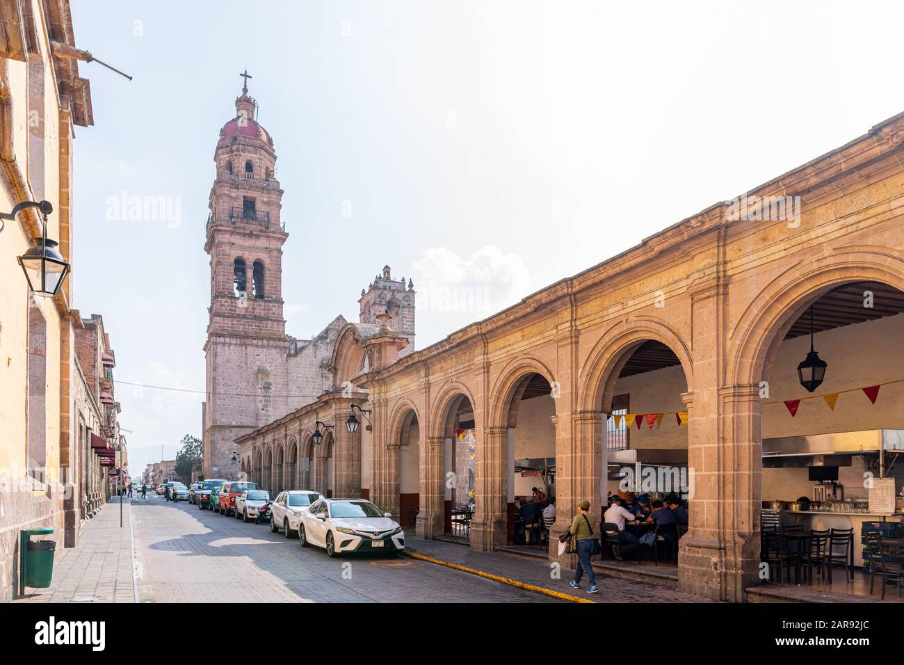 Morelia, Michoacan, Mexico November 24, 2019 View down la