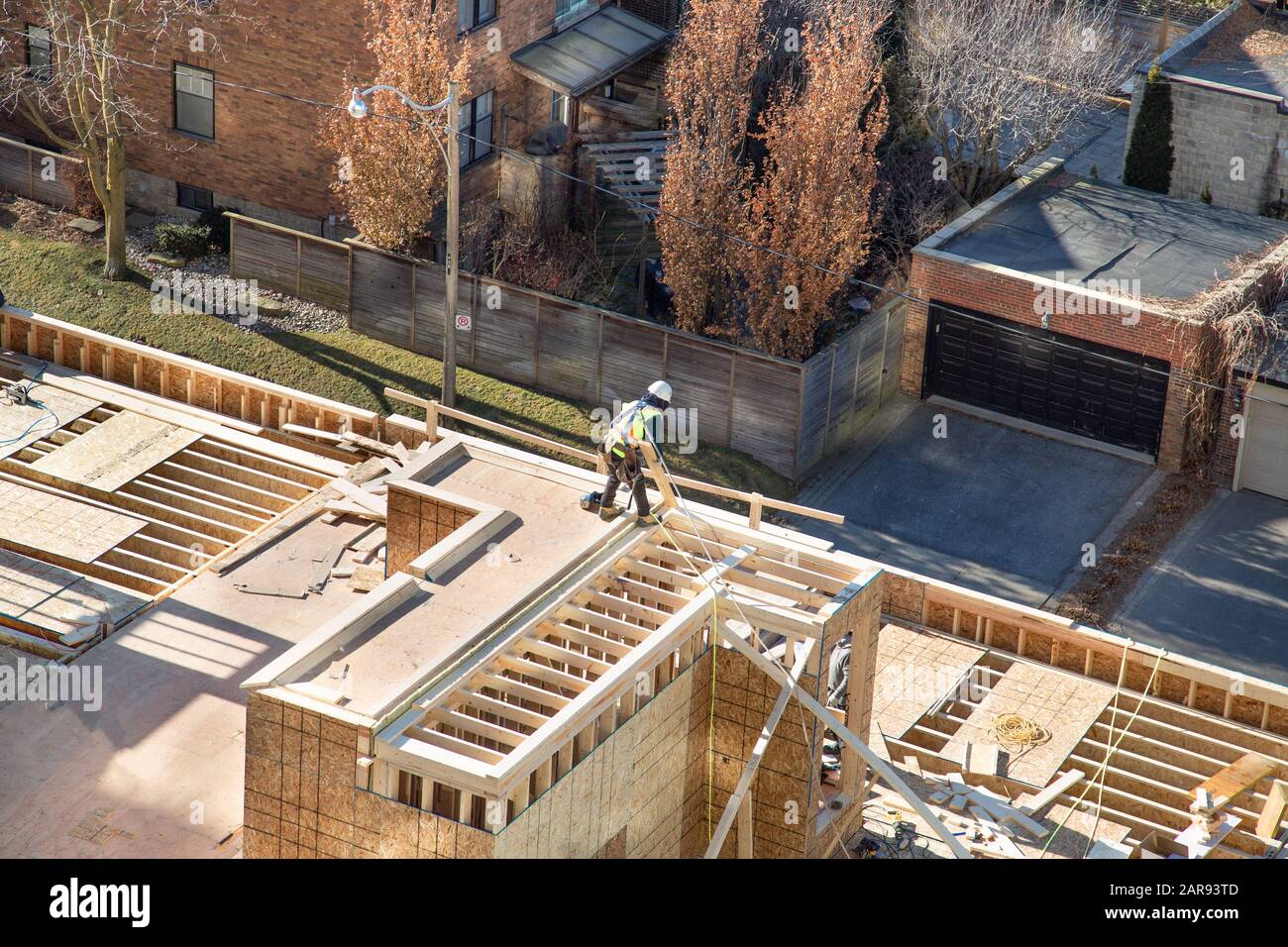 Image showcasing Construction of the luxury townhouse in the heart of а city downtown at ...