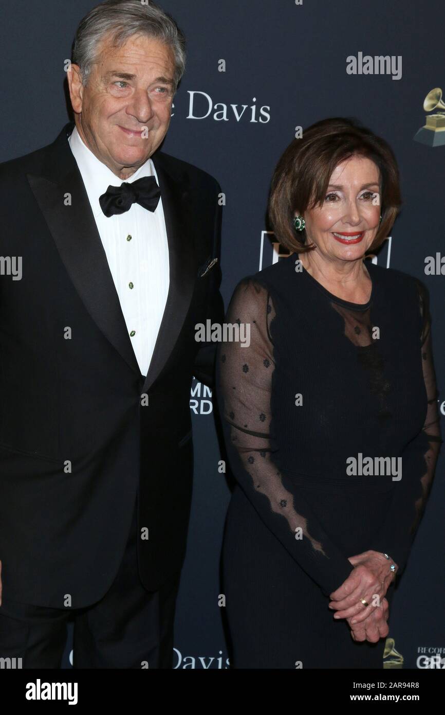 January 25, 2020, Beverly Hills, CA, USA: LOS ANGELES - JAN 25:  Paul Pelosi, Nancy Pelosi at the 2020 Clive Davis Pre-Grammy Party at the Beverly Hilton Hotel on January 25, 2020 in Beverly Hills, CA (Credit Image: © Kay Blake/ZUMA Wire) Stock Photo
